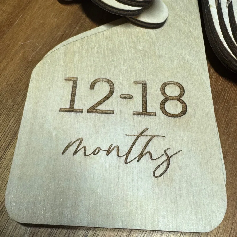 Wooden Baby Closet Dividers Set of 7 Nursery Organizers Newborn to 24 Months